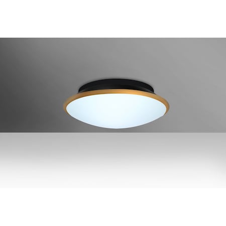 Besa Lighting Silk 12 Ceiling, Opal/Gold, 1x23W LED SILK12GDC-LED